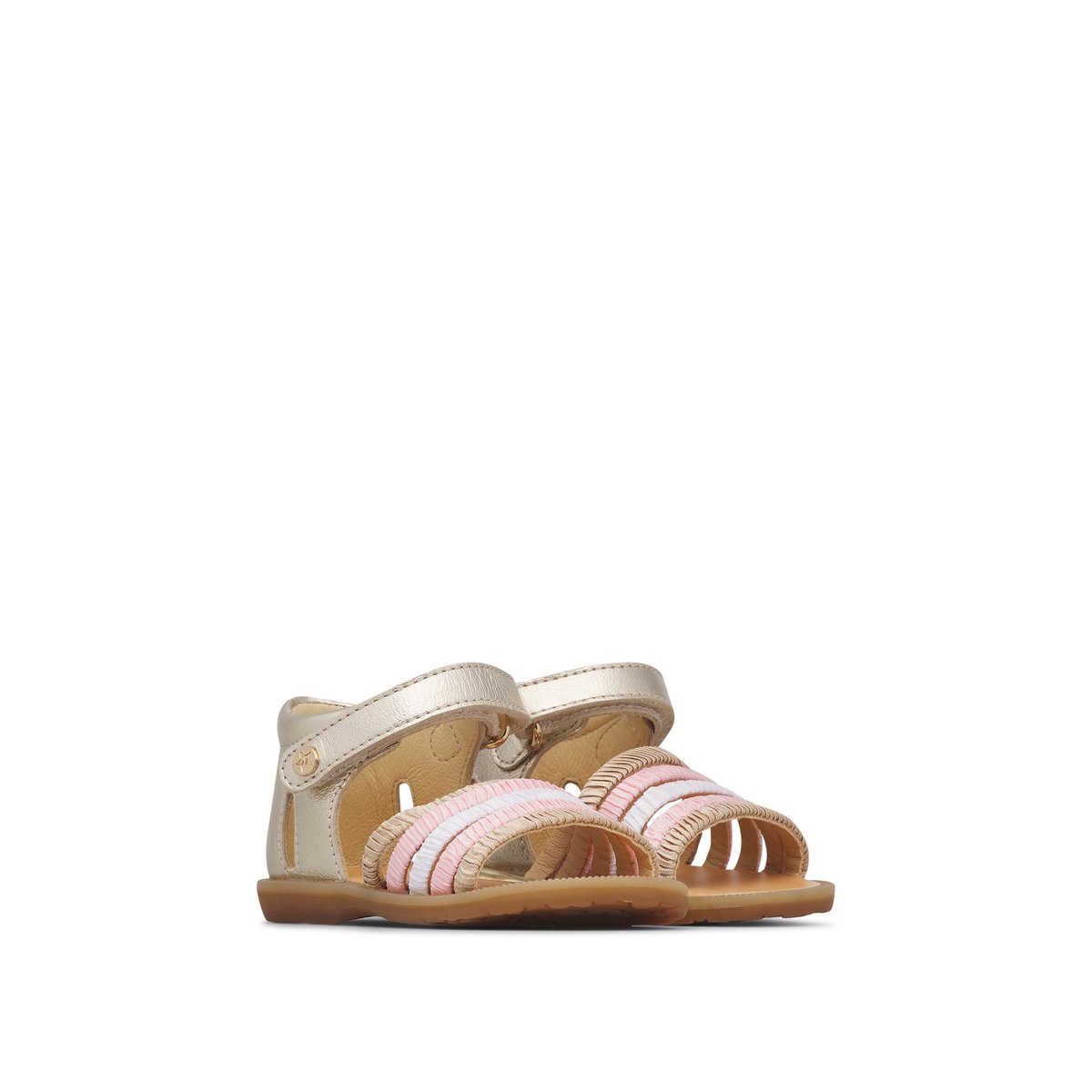 Sandales en cuir RUBINO platine-multicolore, NATURINO