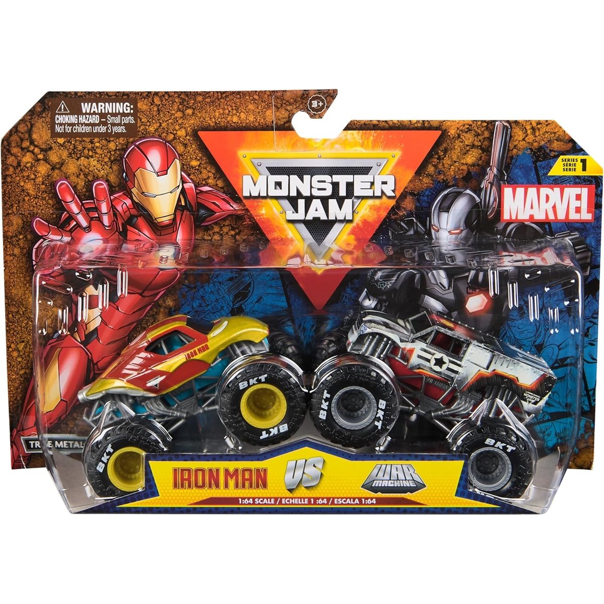 2 Véhicules 1:64 Marvel multicolore, SPIN MASTER