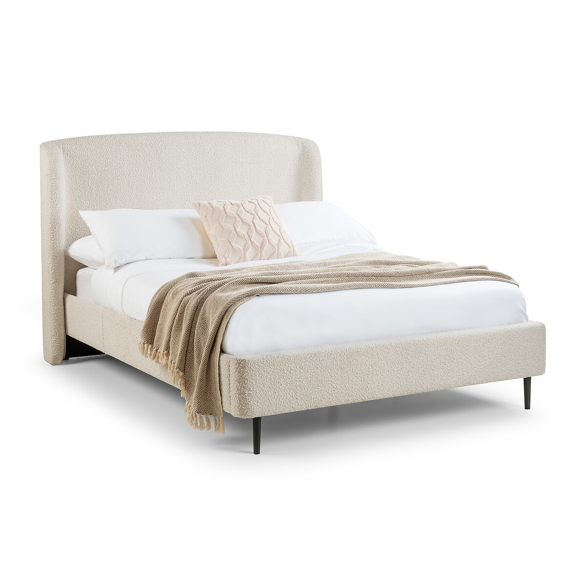 Asher Boucle Curve Bed ivory, SO'HOME