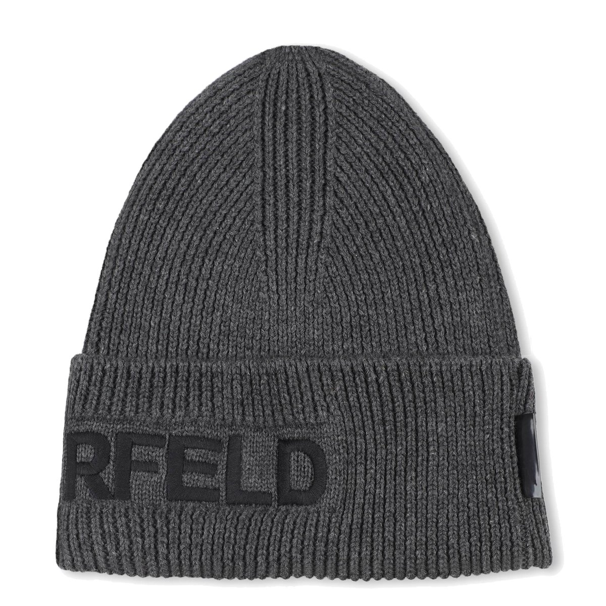 Ensemble bonnet + tour de cou tricot anthracite chine, KARL LAGERFELD KIDS