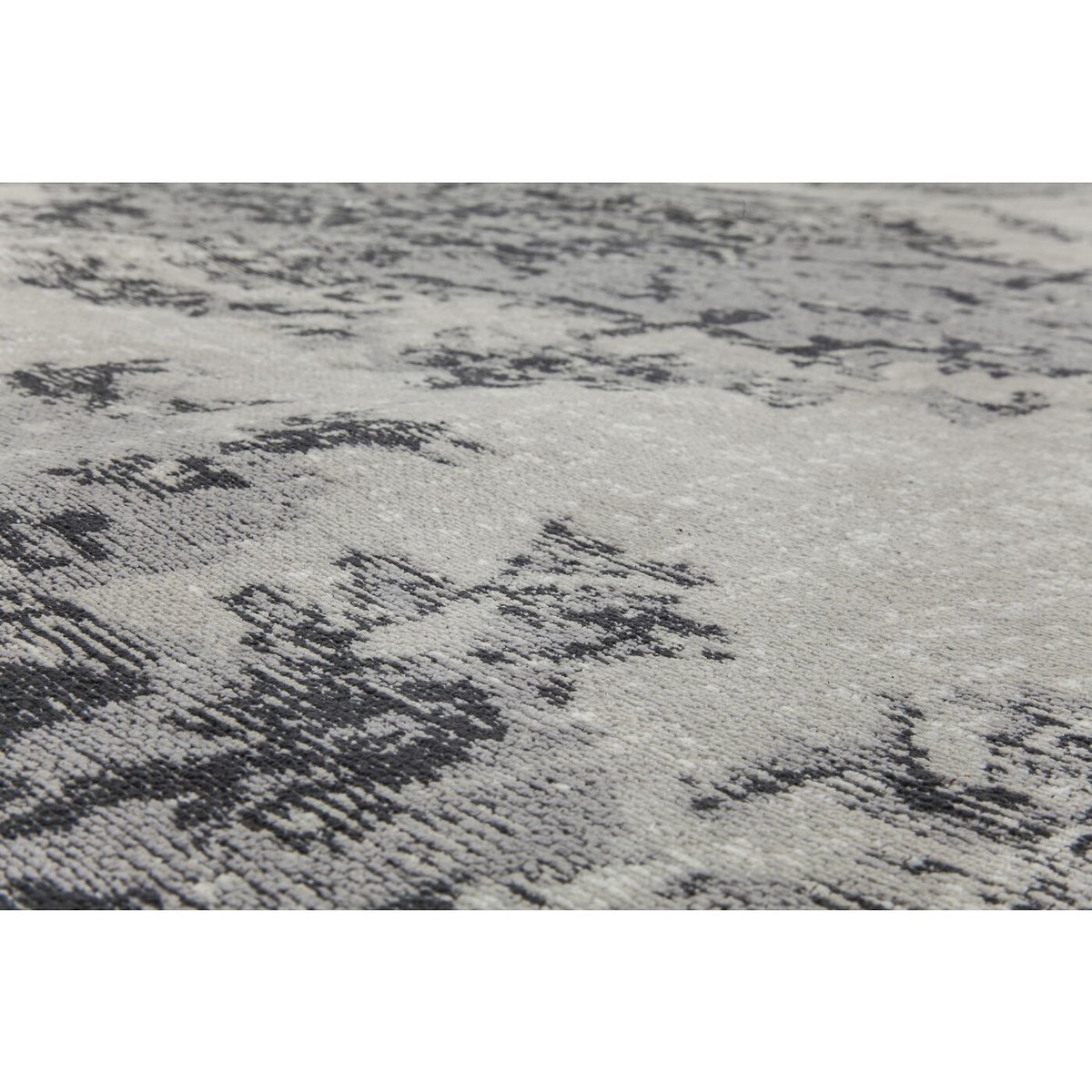 Tapis en coton et polyester, KELIM gris, KARE DESIGN