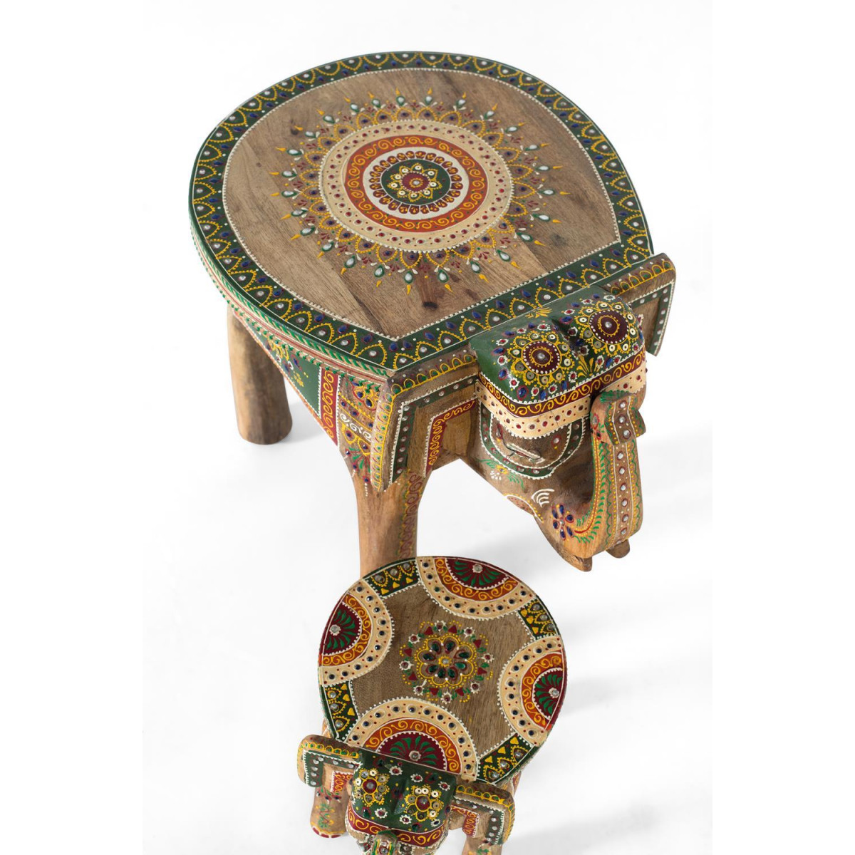 Lot de 2 tables basses Bois Multicolore multicolore, DECORATION D’AUTREFOIS