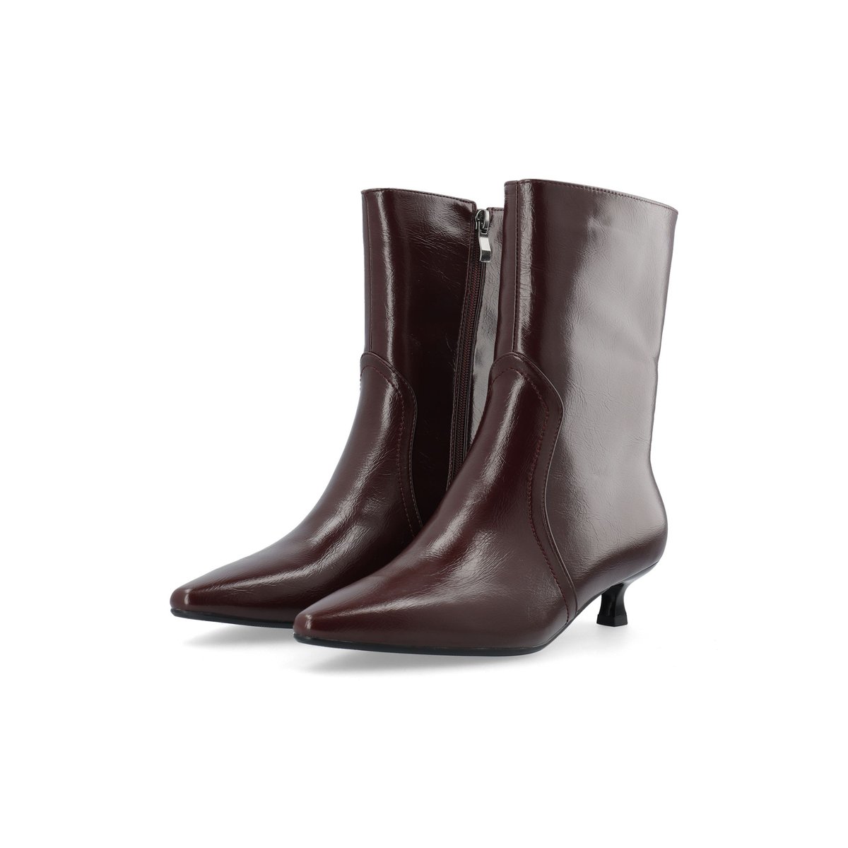 Bottes À Fermeture Éclair burgundy, BIANCO