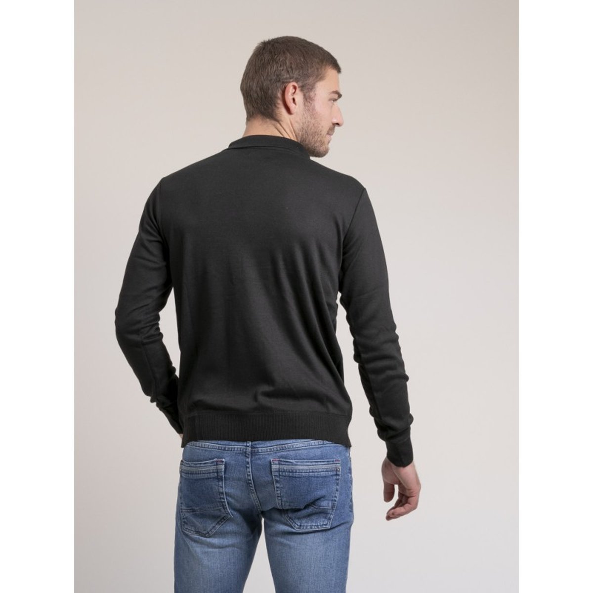 Pull Fin Col Zippé Lenowilem noir, RITCHIE