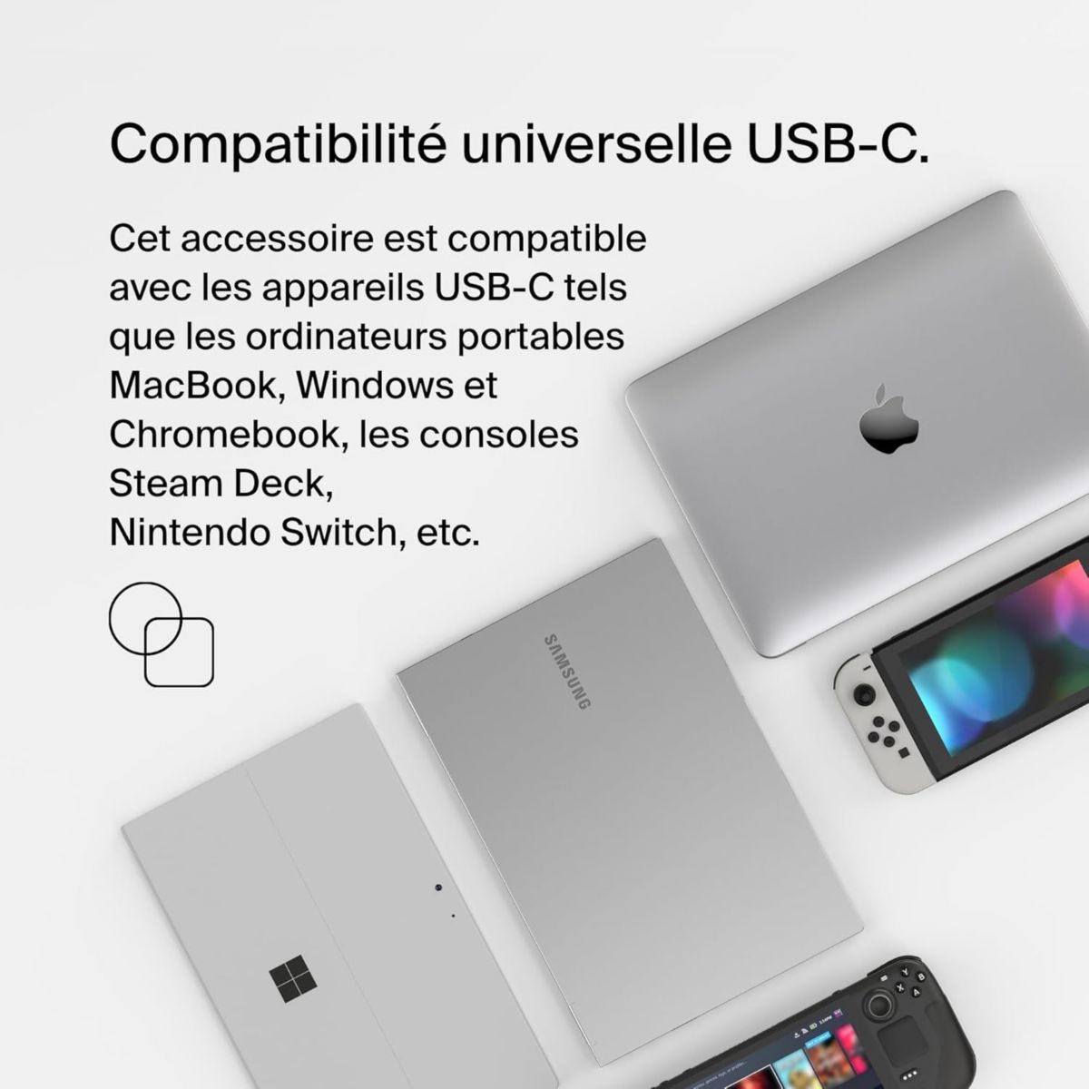 Chargeur ordinateur portable 100W PC USB-C univ ordinateur noire couleur unique, BELKIN
