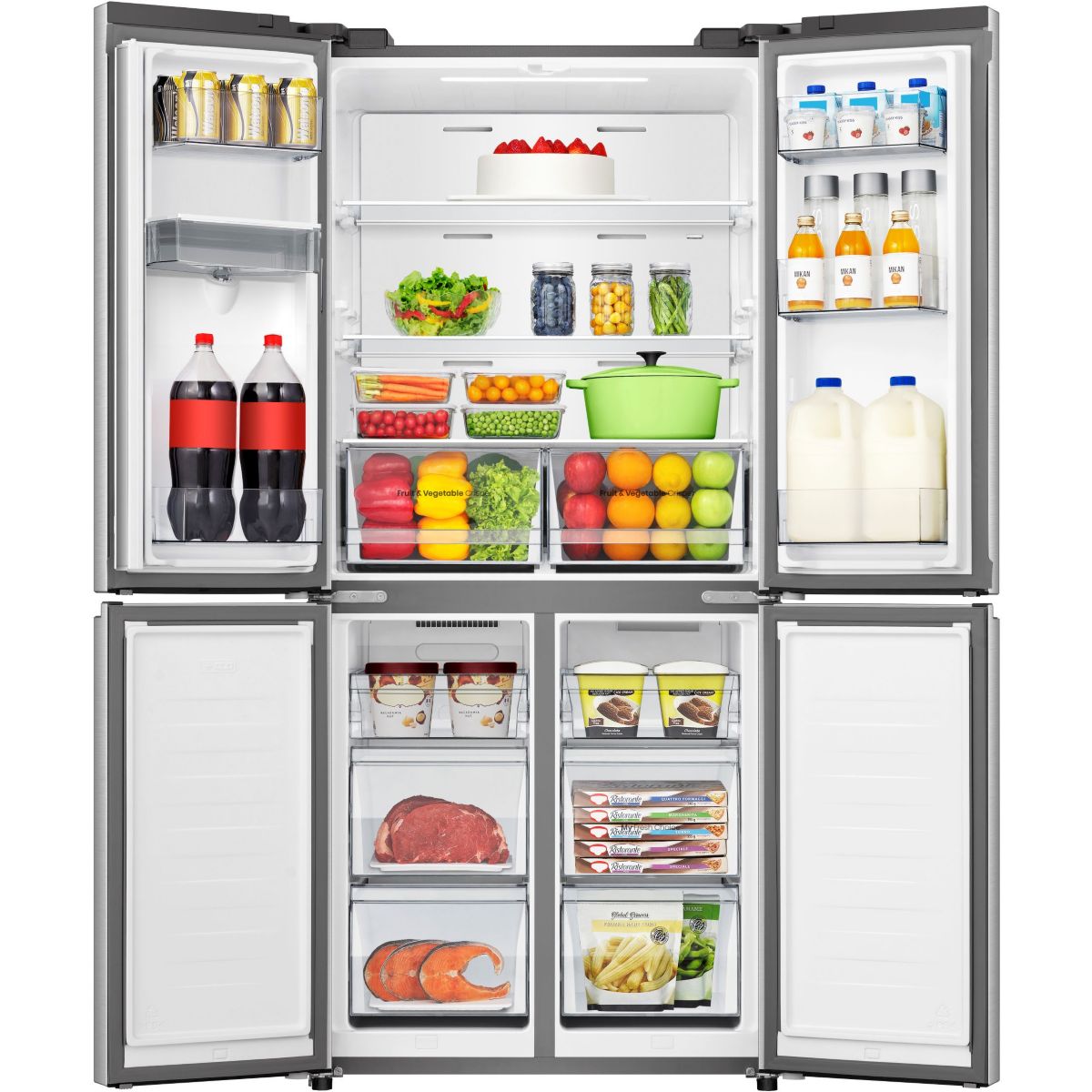 Réfrigérateur multi portes RQ5P470SMIE couleur unique, HISENSE