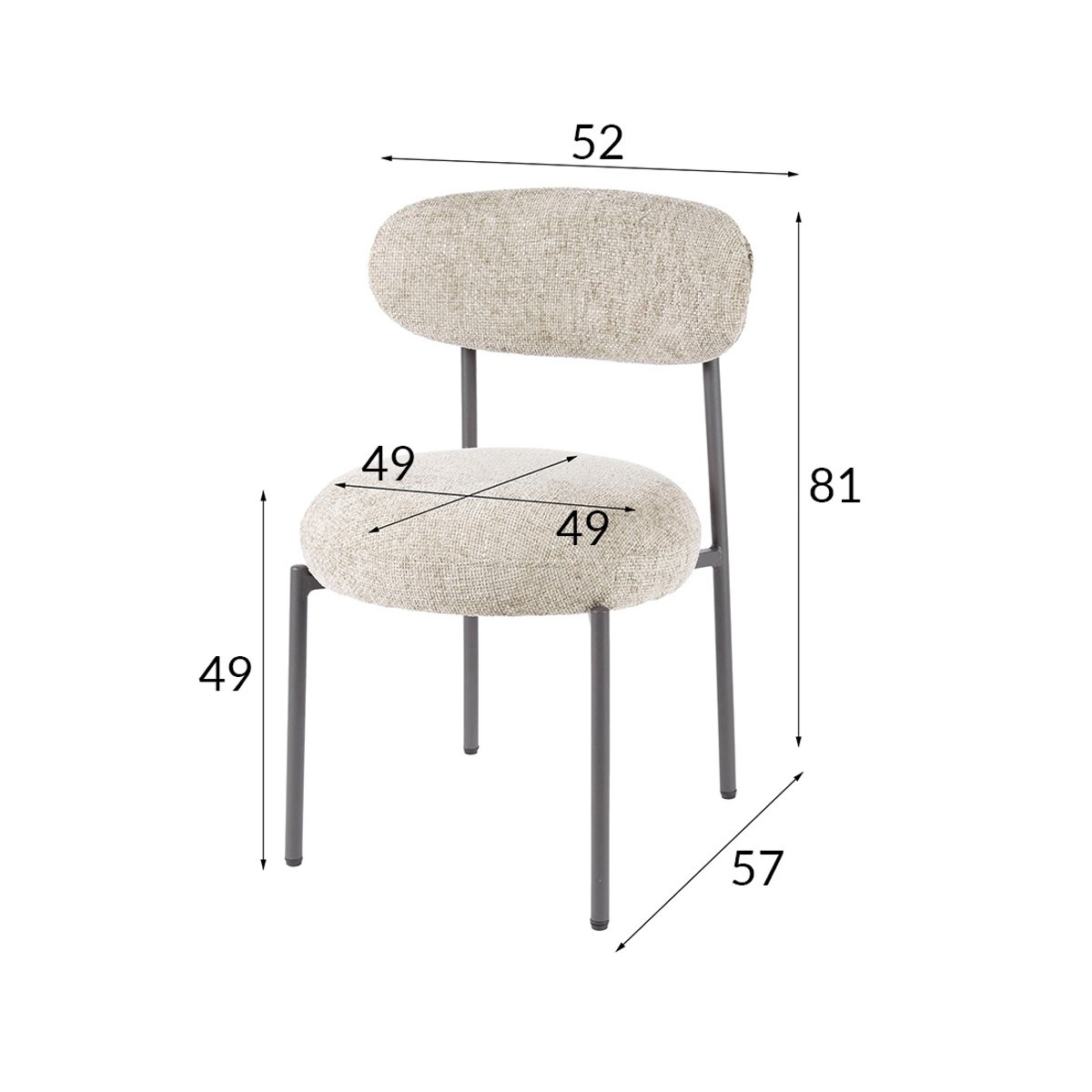 Lot de deux Chaises - ADELIA marron, BEST MOBILIER