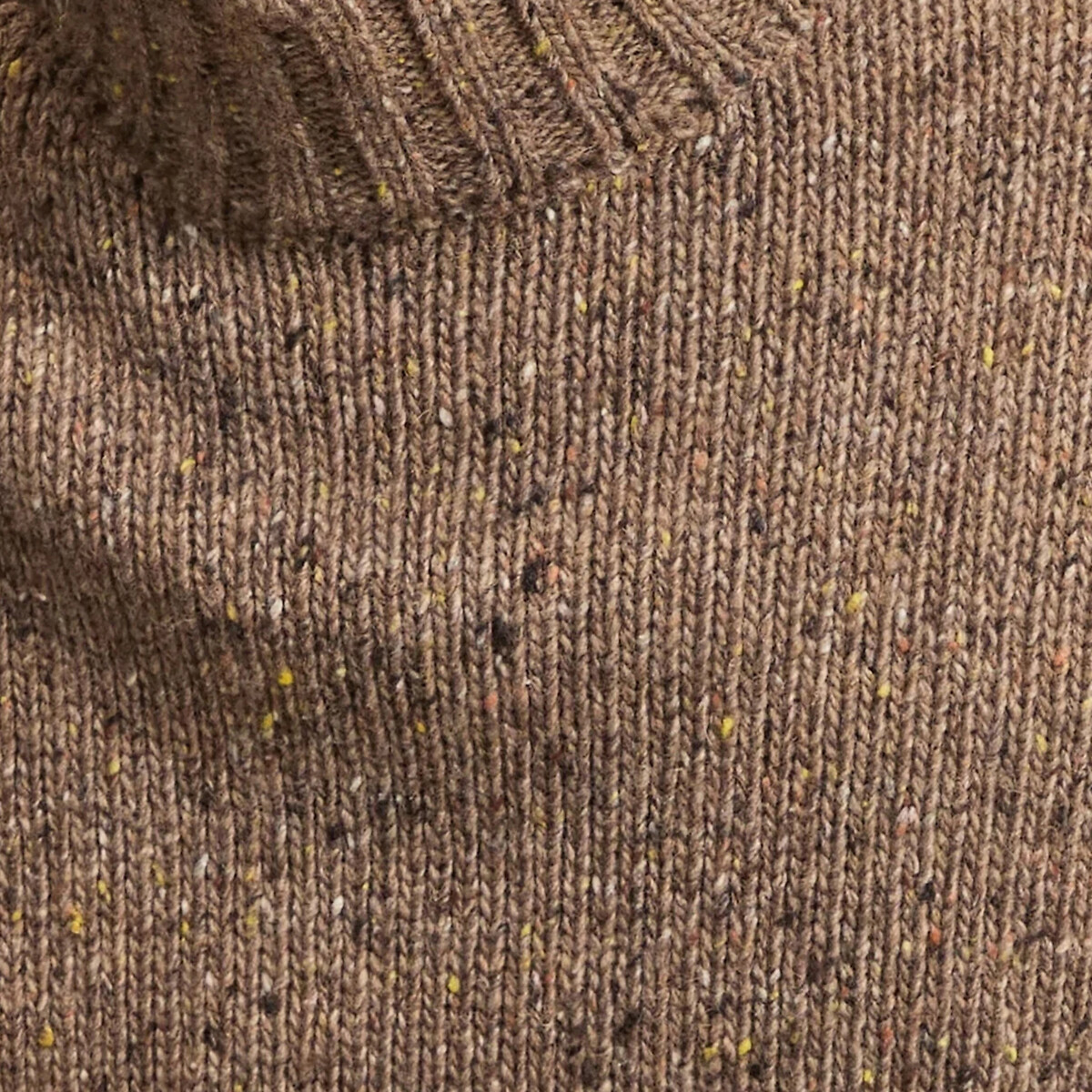 Chunky Knit High Neck Jumper brown, LA REDOUTE COLLECTIONS