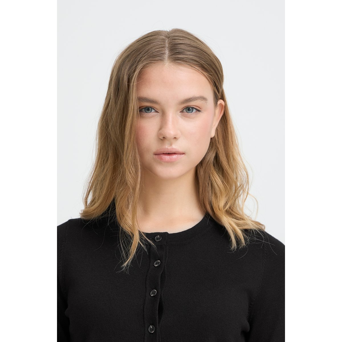 Cardigan manches longues noir, ICHI