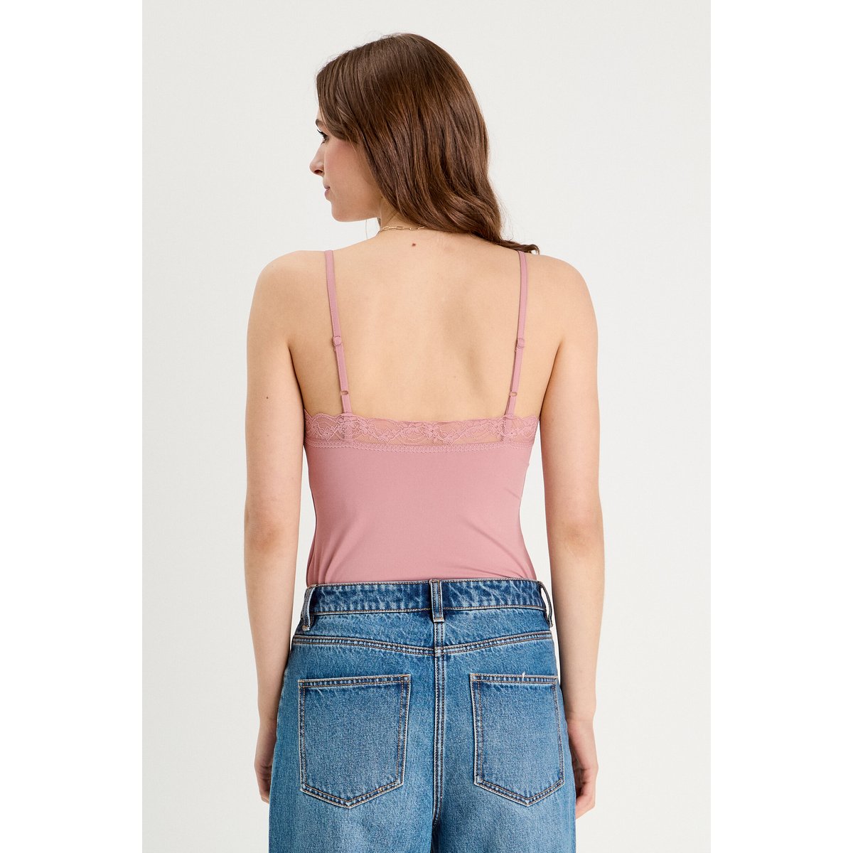 Body avec dentelle vieux rose, CACHE CACHE