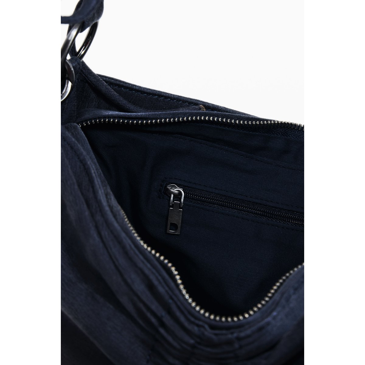 Petit sac avec nœud brillant noir, DESIGUAL
