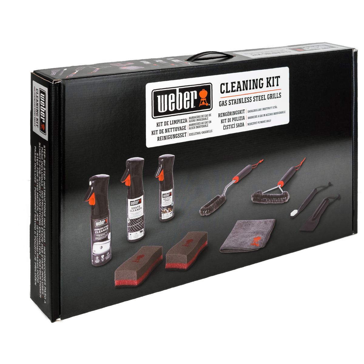 Nettoyant barbecue Kit de nettoyage bbq gaz inox couleur unique, WEBER