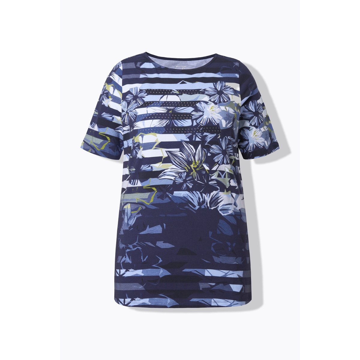 T-shirt en coton Pima marine foncé, ULLA POPKEN