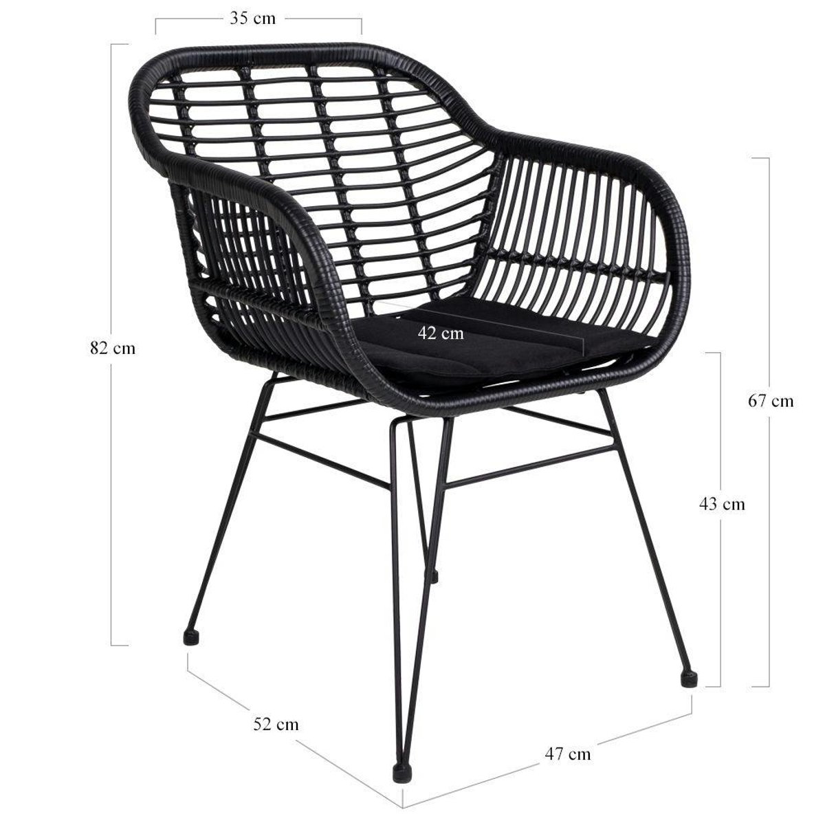 Chaise de jardin résine aspect rotin (lot de 2) IBIZA rotin naturel, PIER IMPORT