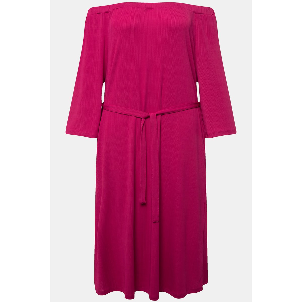 Robe midi en jersey texturé bruyère clair, ULLA POPKEN