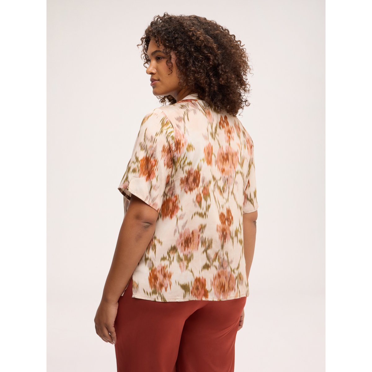 Blouse imprimée beige, FIORELLA RUBINO