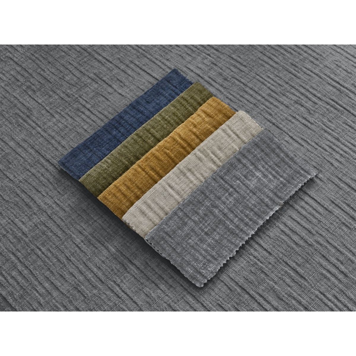 Canapé d'angle convertible 4 places en tissu texturé, ATILLA gris foncé, BOBOCHIC