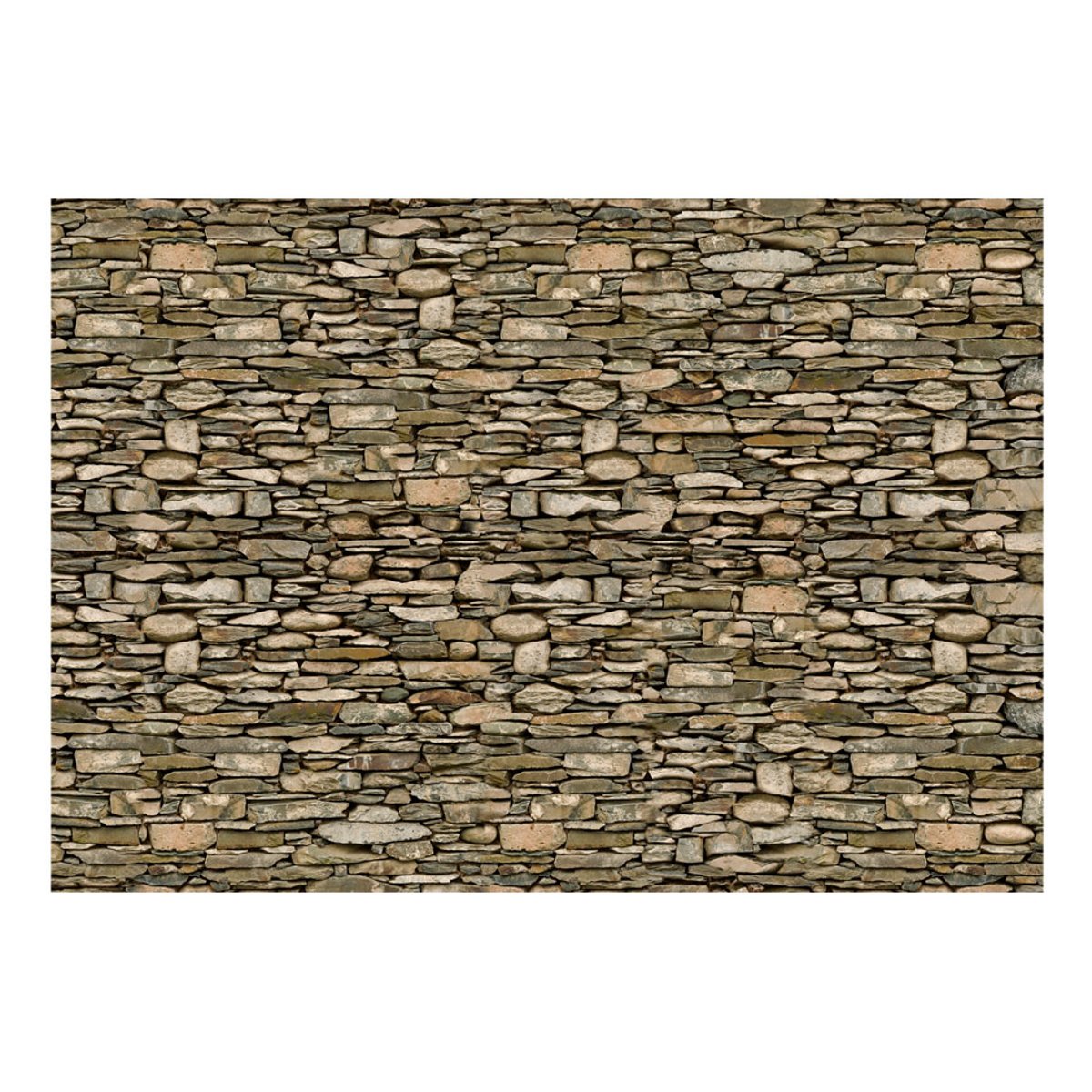 Papier peint intissé panoramique Stone wall noir, EDEN