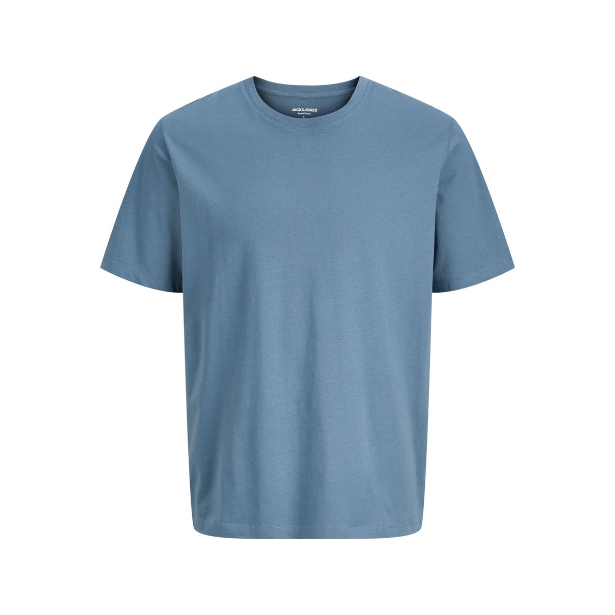 T-shirt col rond en coton bio bleu indigo, JACK & JONES