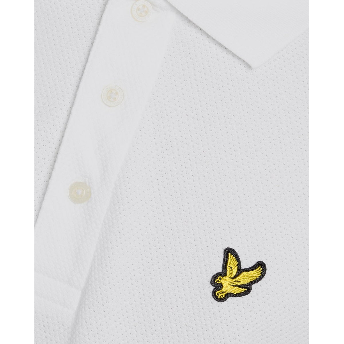 Polo jacquard texturé blanc, LYLE & SCOTT
