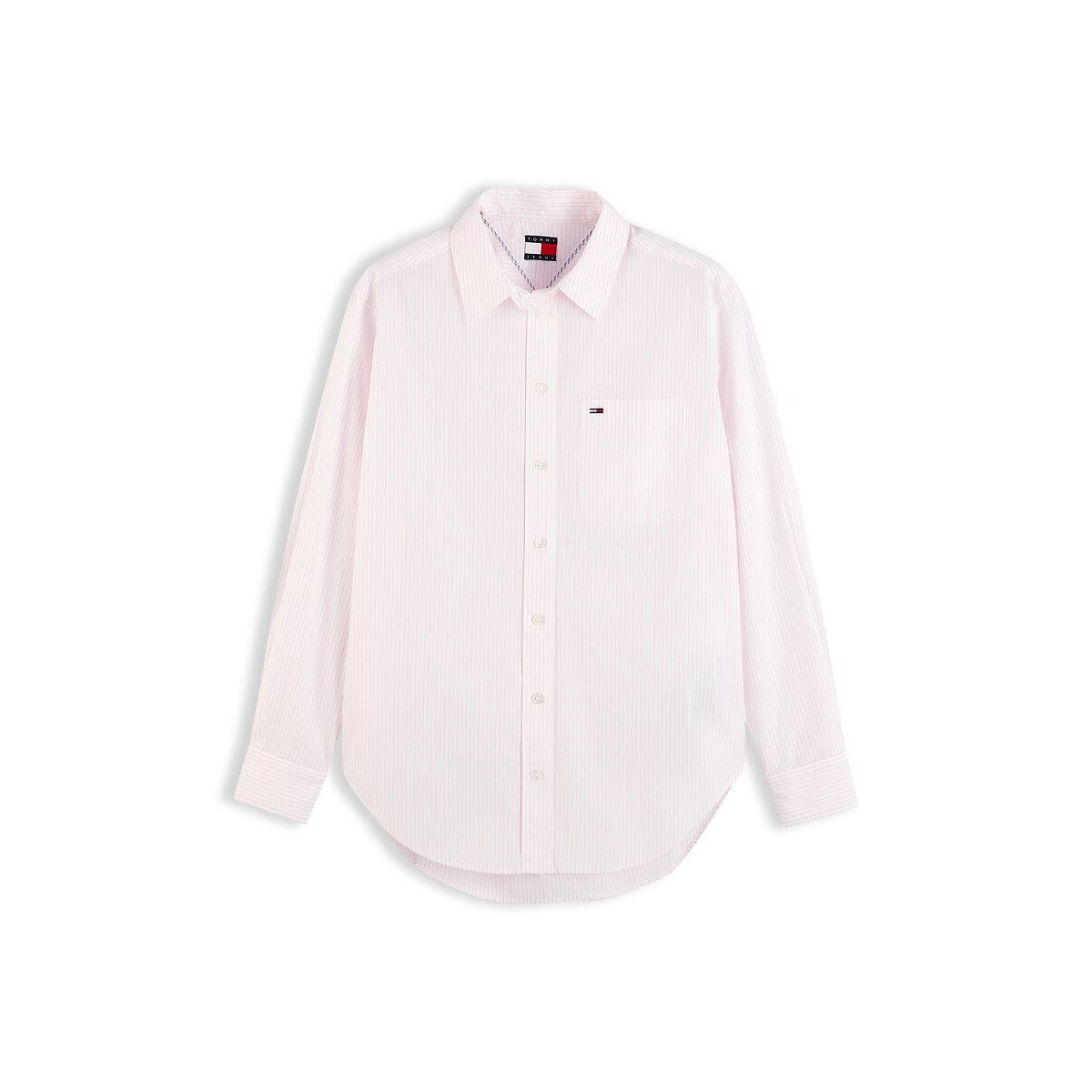 Chemise rayée manches longues rayé rose, TOMMY JEANS