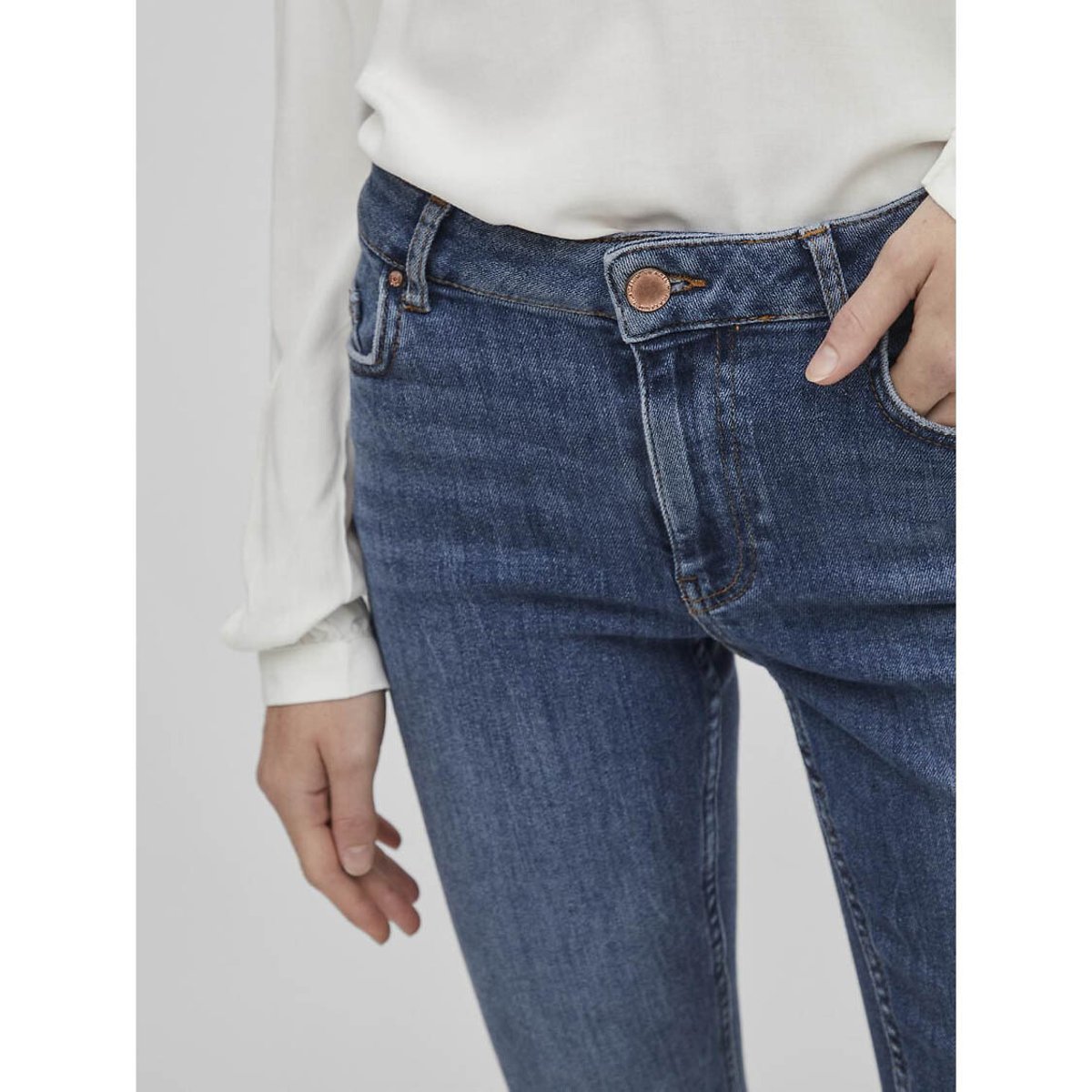 Jean skinny, taille standard medium blue, VILA