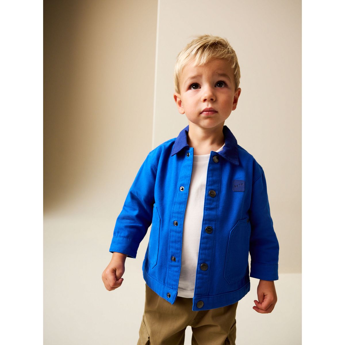 Surchemise en toile bleu cobalt, NEXT