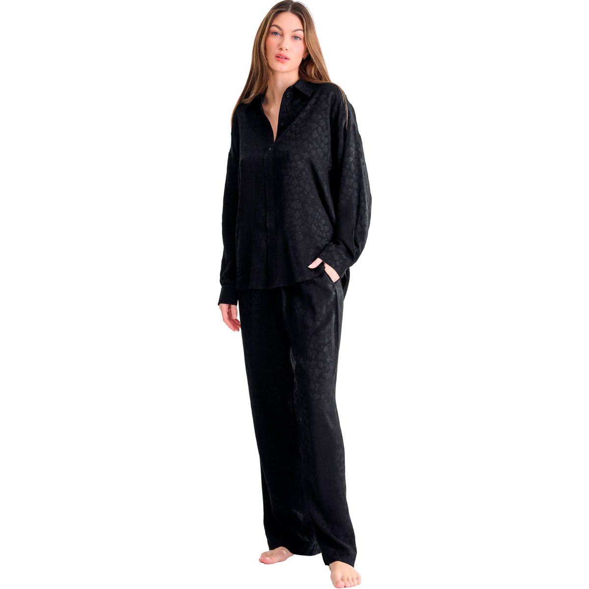 Bas pyjama pantalon long TALENA noir, LISCA
