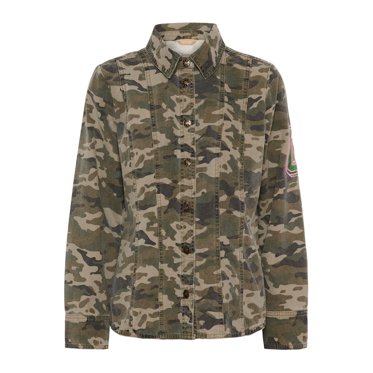 Chemise à manches longues vert camouflage, CULTURE