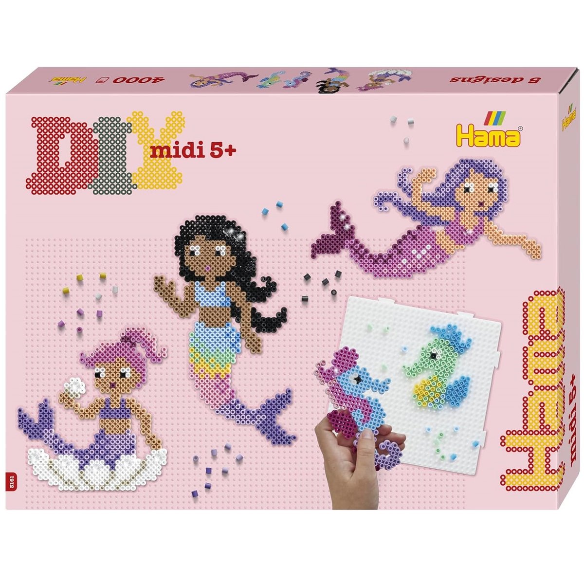Coffret perles Les Sirènes rose, HAMA
