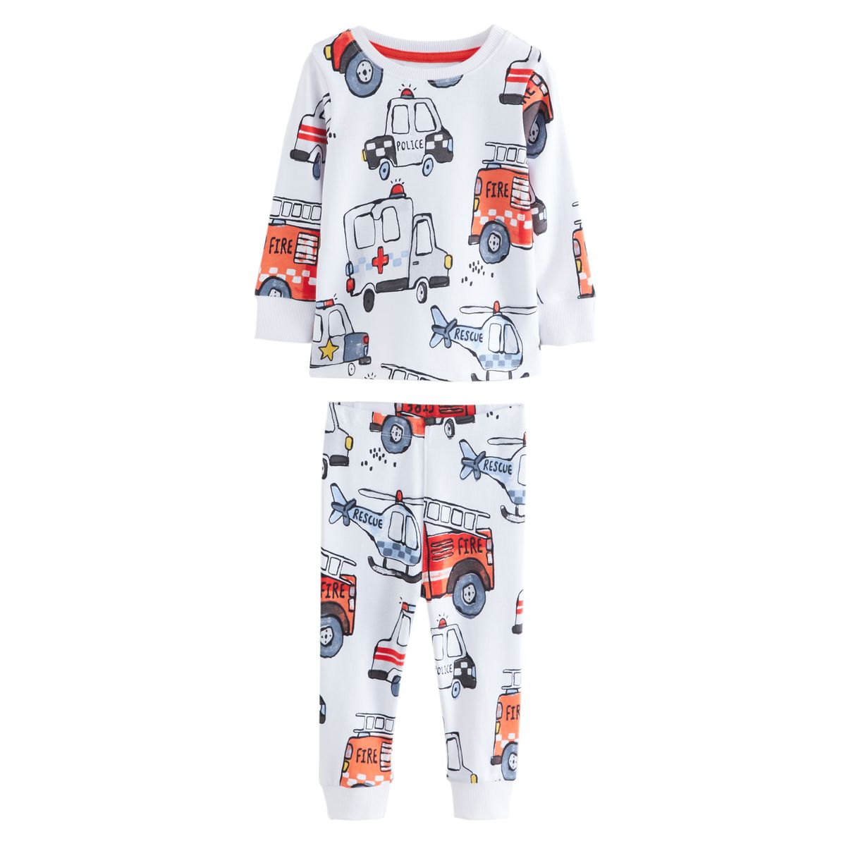 Pyjama confortable, lot de 3 véhicule d'urgence rouge/bleu, NEXT