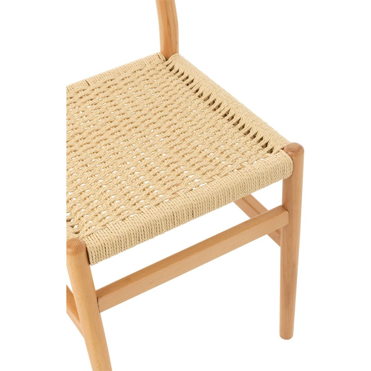 Chaise en bois de hêtre et corde tressée naturel, RECOLLECTION