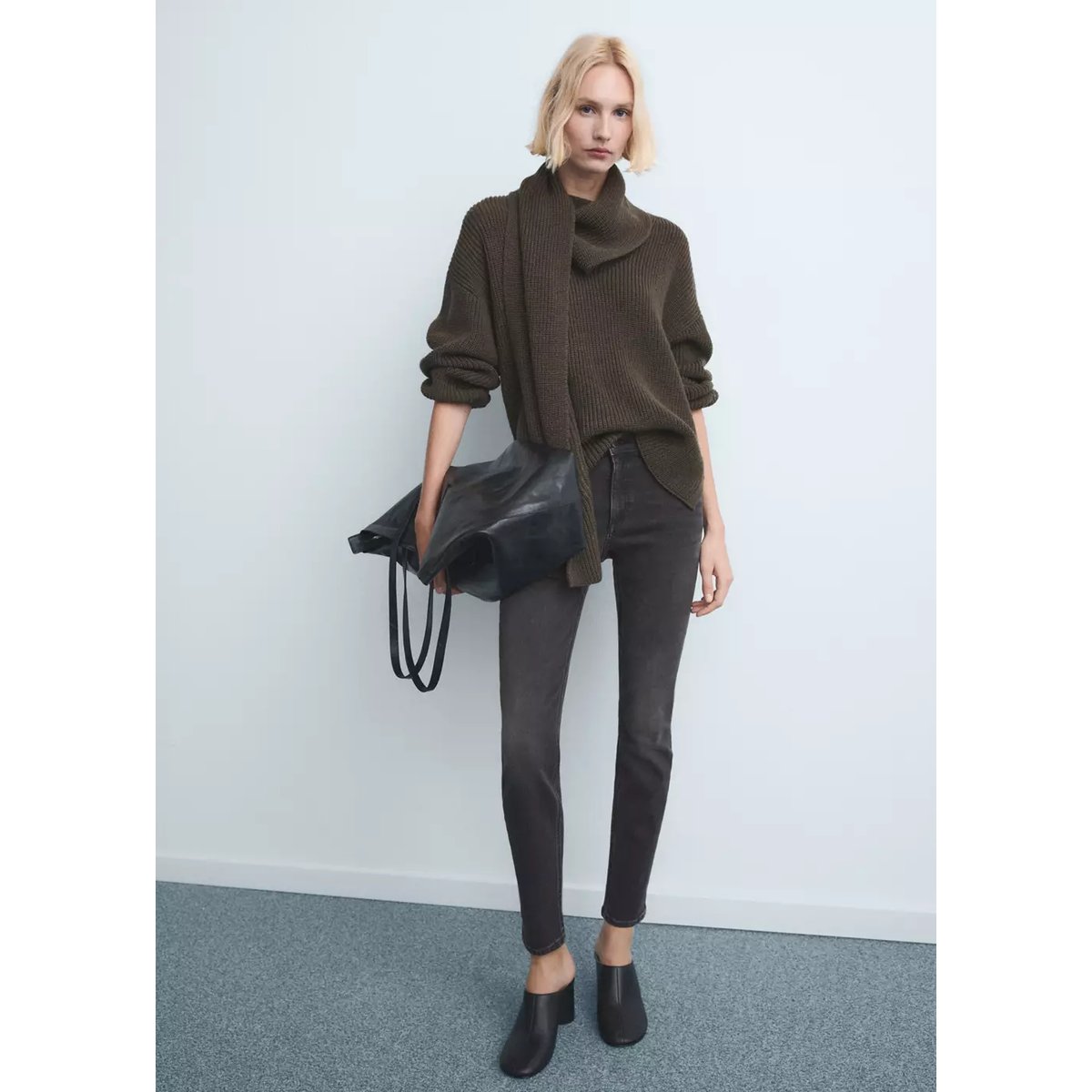 Jean skinny taille normale gris, MANGO