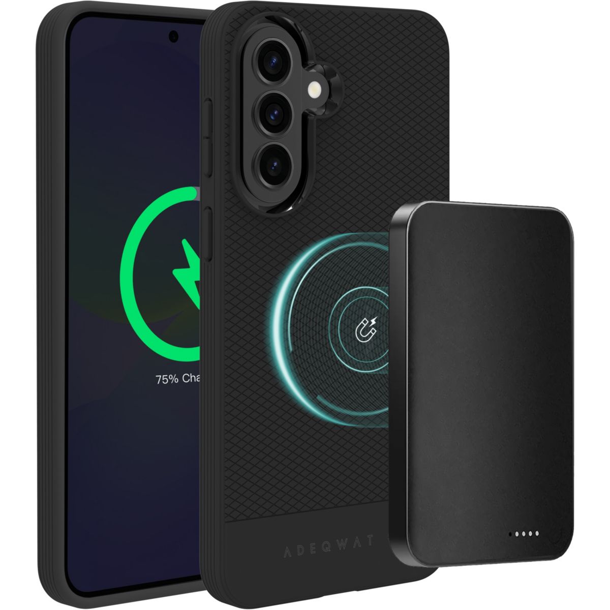 Coque Samsung Galaxy A37 noire couleur unique, ADEQWAT