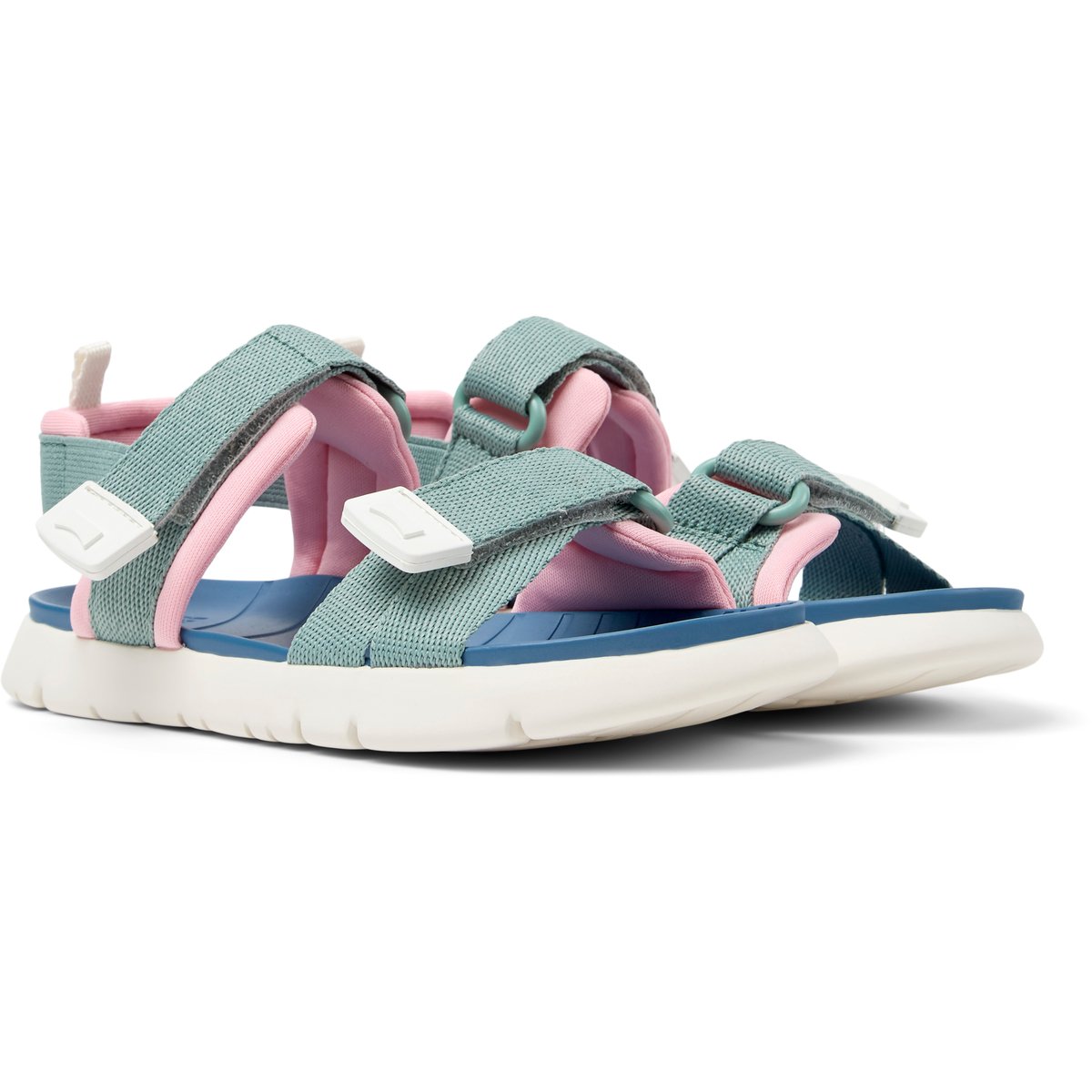Sandales Oruga vert moyen et gris foncé, CAMPER
