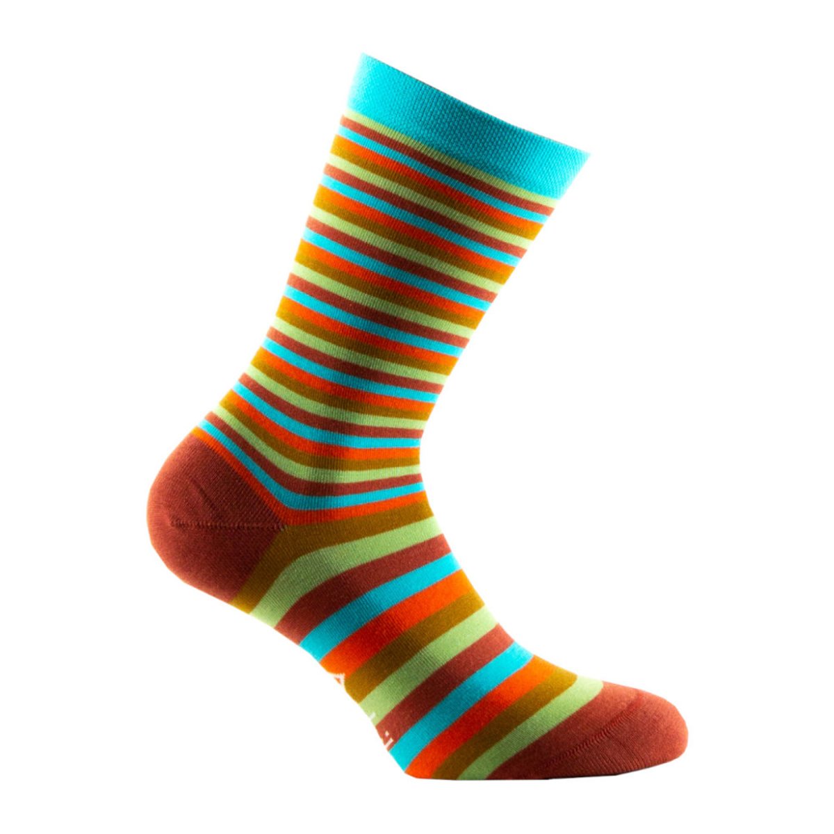 Mi-Chaussettes Femme Fantaisie 'Rainbow' en Coton Peigné multicolore, ACHILE