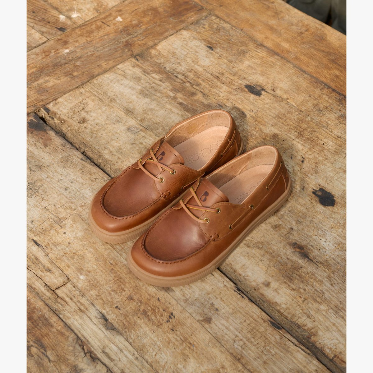 Derby en cuir EZIO - BAREFOOT MOC cognac, BOCAGE