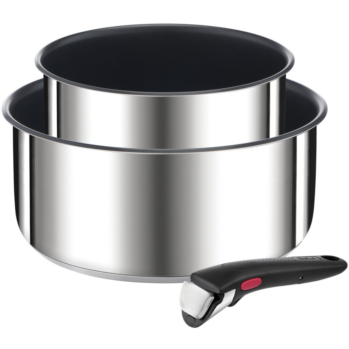 Batterie de cuisine TEFAL Ingenio Preference 2 casseroles 16-20cm gris, TEFAL