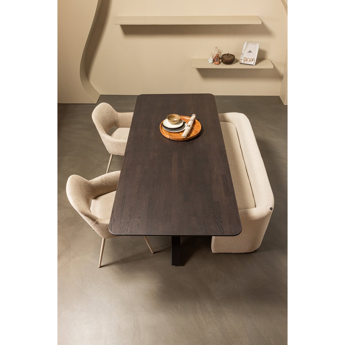 Table à pieds croisés en fer TABLO noir, WOOOD