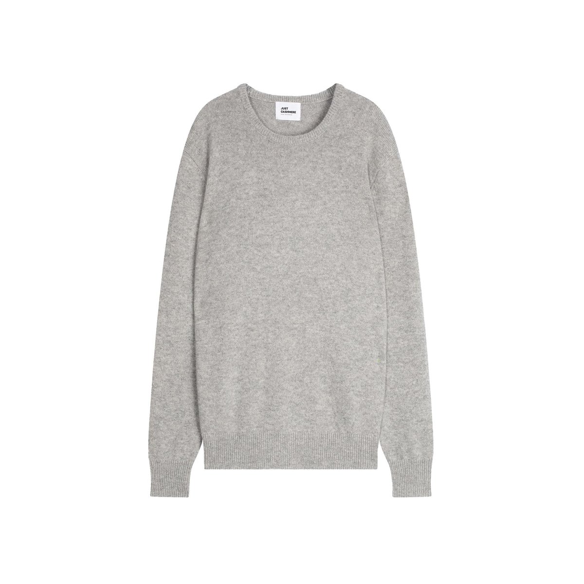 Pull Col Rond 4 Fils Nuage Chiné Gabin gris clair chiné, JUST CASHMERE