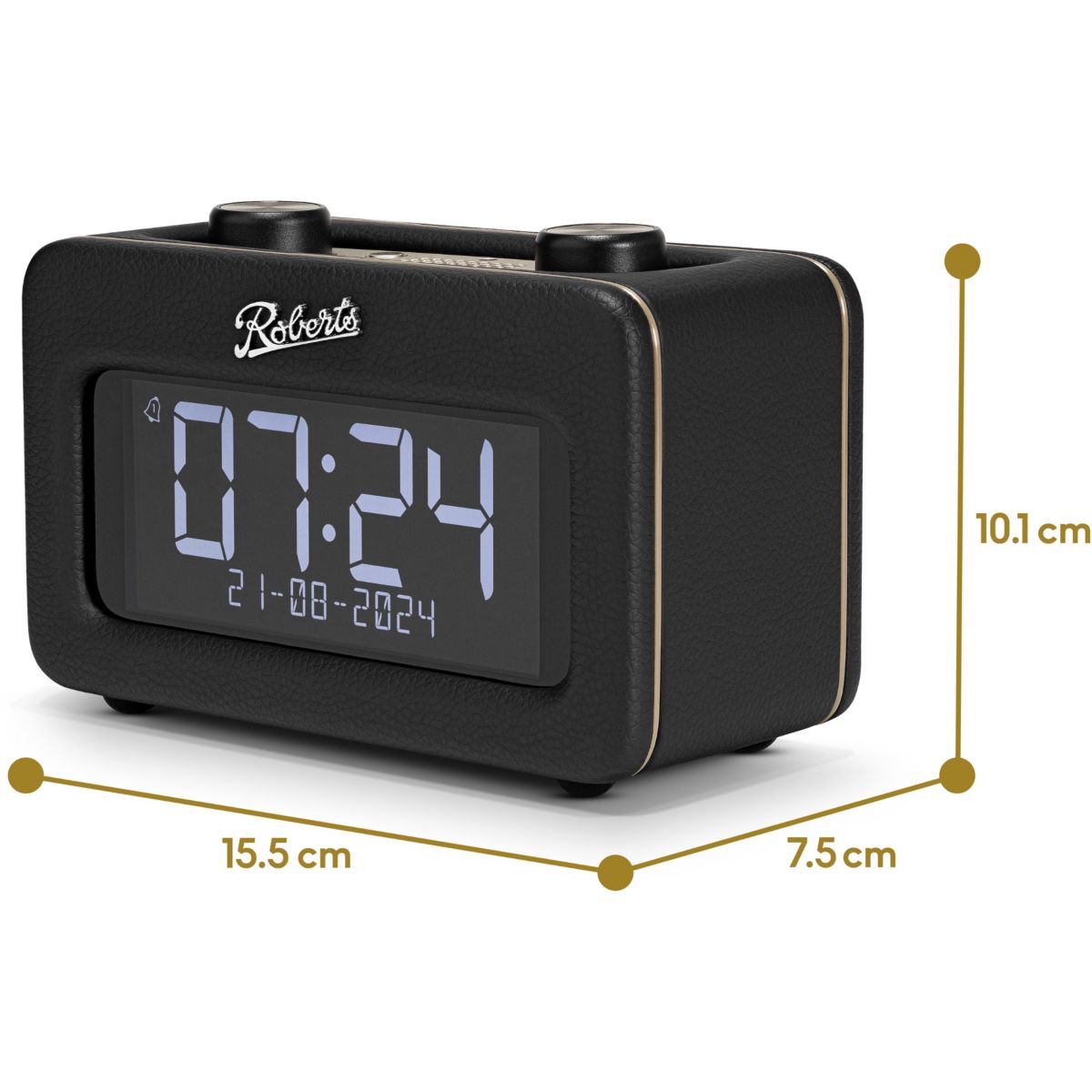 Radio réveil ECRAN LCD REVIVAL REST NOIR noir, ROBERTS