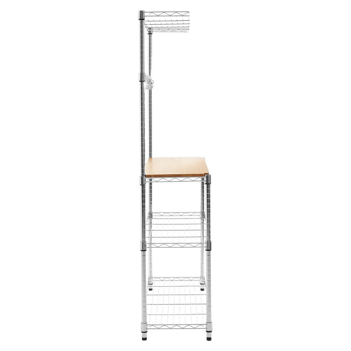 Wire frame 4 Tier Shelf Unit silver-coloured, SO'HOME