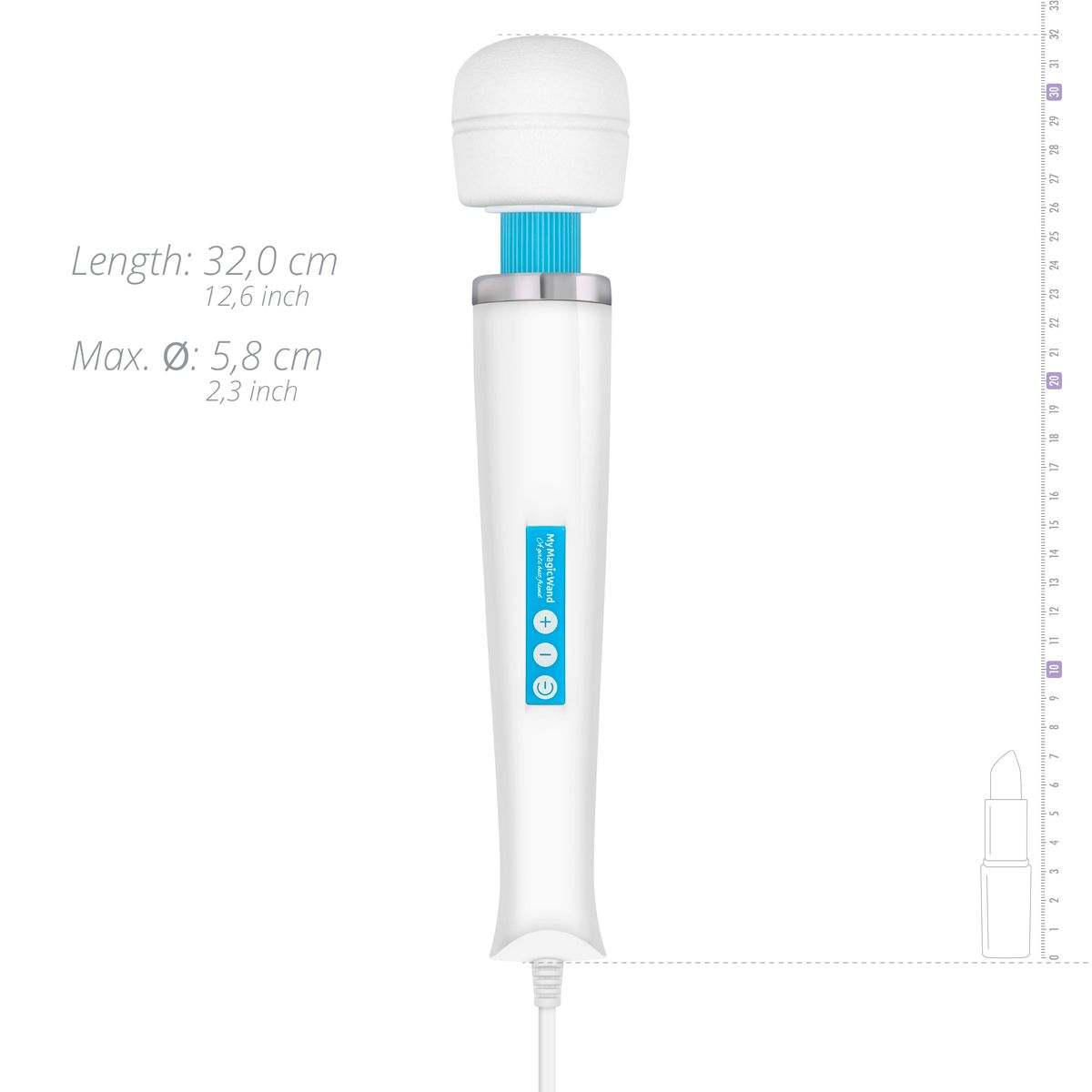 Masseur vibrant et stimulateur clitoridien bleu, MY MAGIC WAND