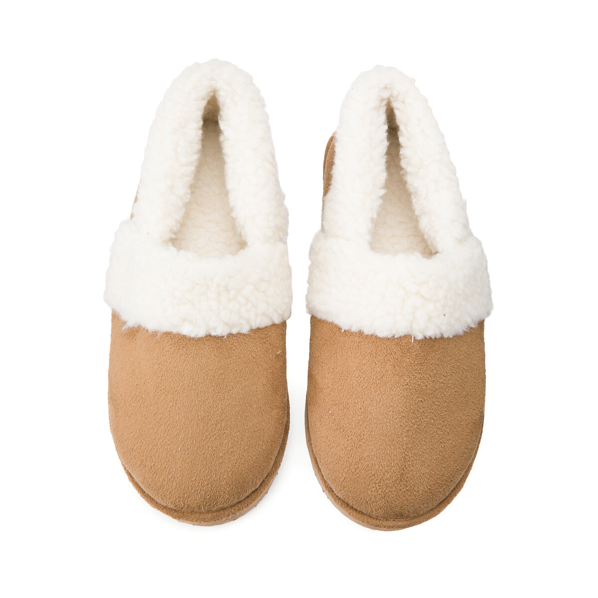 Faux Fur Slippers camel, LA REDOUTE COLLECTIONS