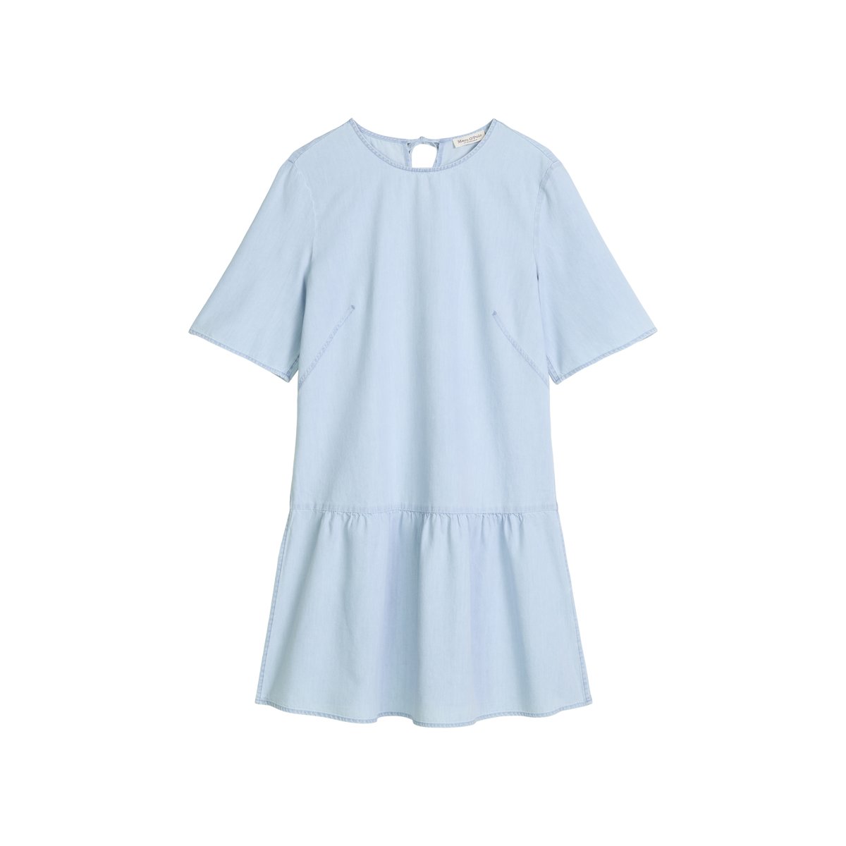 Robe en denim loose avec Tencel™ Lyocell bleu clair, MARC O'POLO