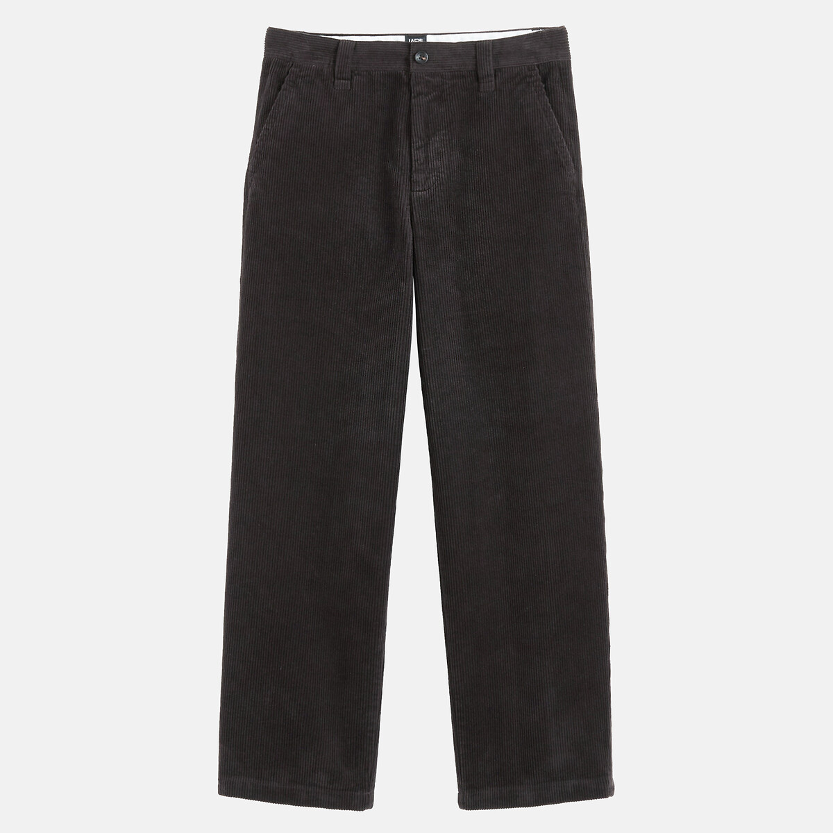 Pantalon chino large en velours marron, LA REDOUTE COLLECTIONS