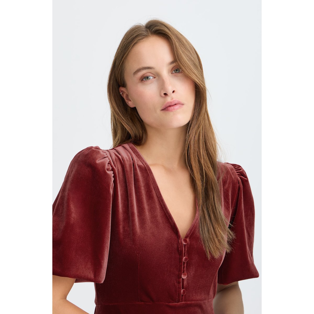 Robe décontractée rouge tomate, B.YOUNG