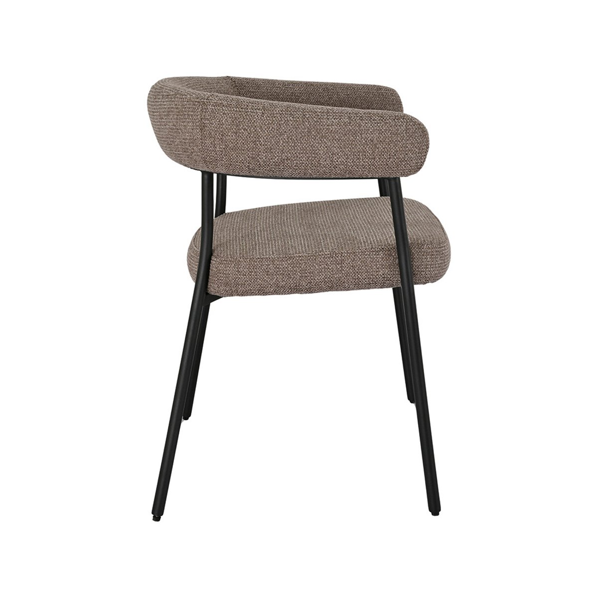 Lot de 2 chaises FSC® 100% en tissu texturé, SADIE marron, BEST MOBILIER
