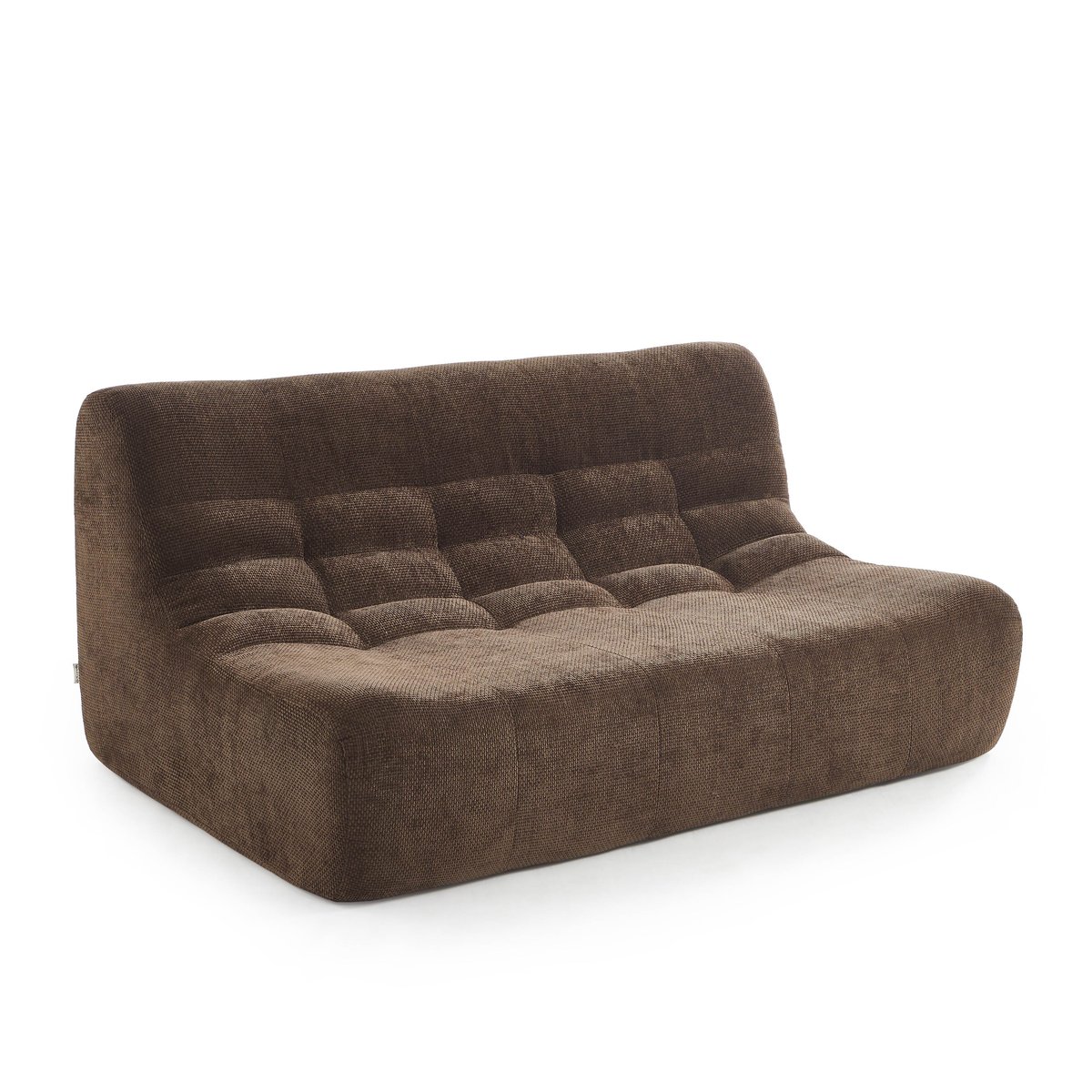 Banquette 2 places en tissu JANIS marron, SORELH