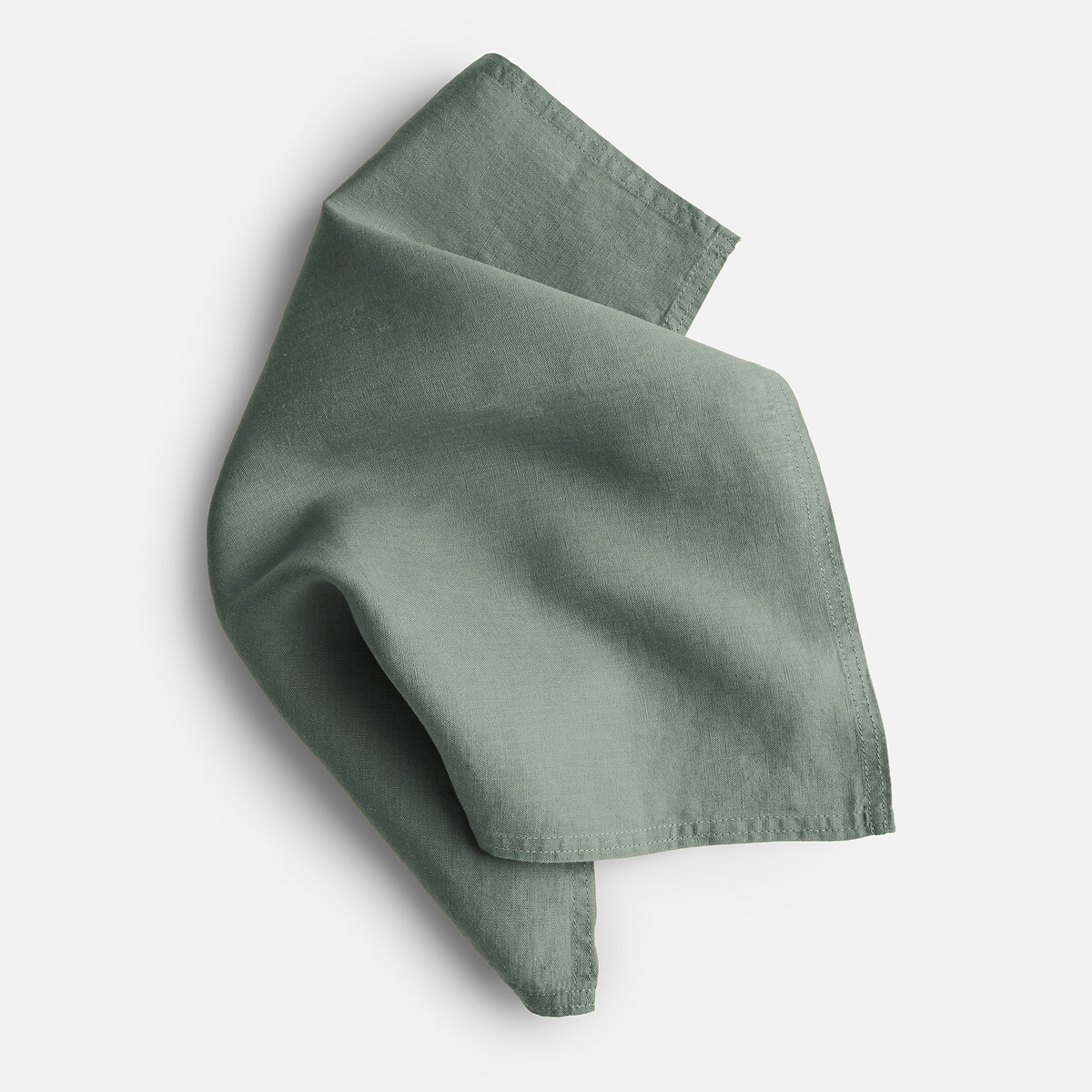 Set of 4 Victorine Best Quality Linen Napkins grey-green, LA REDOUTE INTERIEURS